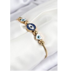 316L Çelik Göz Charm Model Gold Renk Kadın Bileklik