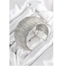 Pirinç Tel Sarma Model Gümüş Renk Kadın Bileklilk