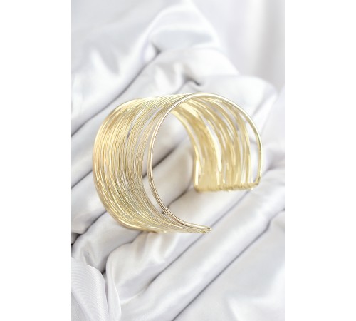 Pirinç Tel Sarma Model Gold Renk Kadın Bileklilk