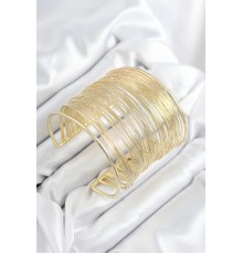 Pirinç Tel Sarma Model Gold Renk Kadın Bileklilk