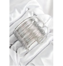 Pirinç Tel Sarma Model Gümüş Renk Kadın Bileklilk