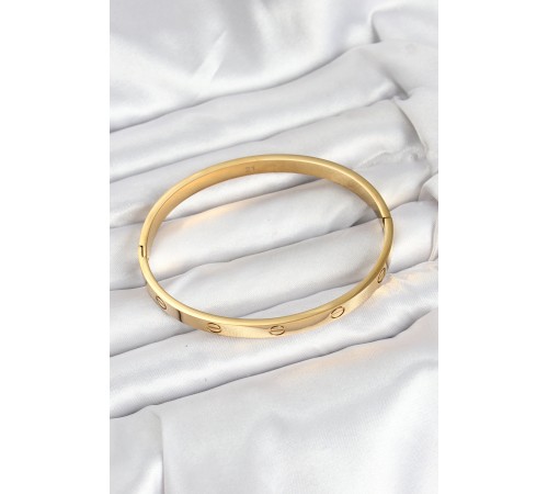 316L Çelik Gold Renk 65 mm Kadın Kelepçe Bileklik