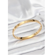 316L Çelik Gold Renk 65 mm Kadın Kelepçe Bileklik