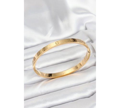 316L Çelik Gold Renk 65 mm Kadın Kelepçe Bileklik