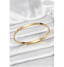 316L Çelik Gold Renk 65 mm İnce Kadın Kelepçe Bileklik