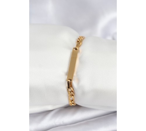 316L Çelik Gold Renk Yazı Yazmaya Uygun Kadın Bileklik