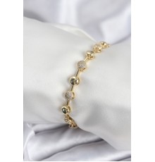 Pirinç VIP Seri Gold Renk Topçuk Model Kadın Bileklik