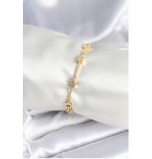 Pirinç Gold Renk Halley Yıldız Model Kadın Bileklik