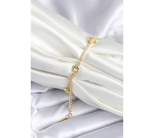 Pirinç Gold Renk Yıldız Model Kadın Bileklik