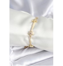 Pirinç Gold Renk Yıldız Model Kadın Bileklik