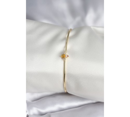 Sinek Figürlü Gold Renk Pirinç Kadın Bileklik