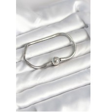 Gümüş Renk Pirinç Charm Bileklik