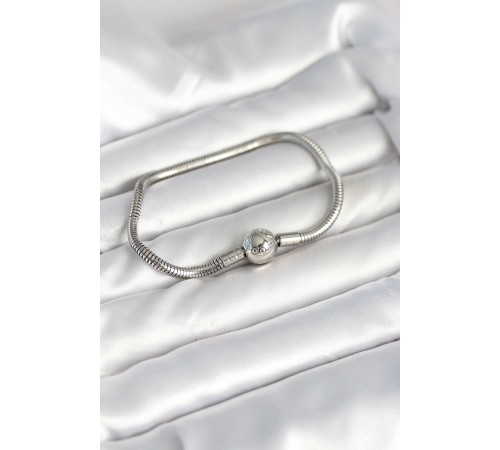 Gümüş Renk Pirinç Charm Bileklik