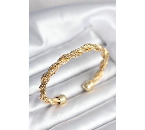 Burgu Zincir Model Gold Renk Kadın Vintage Bileklik