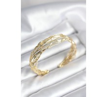 Gold Renk Pirinç Vintage Kadın Bileklik