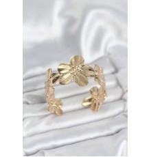 Çiçek Model Pirinç Levha Kadın Bileklik