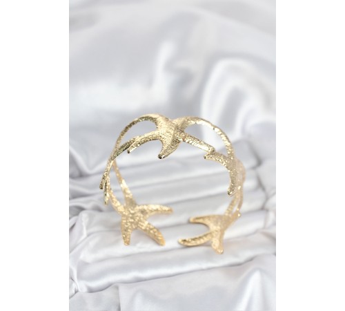 Pirinç Gold Renk Deniz Yıldızı Model Kadın Bileklik