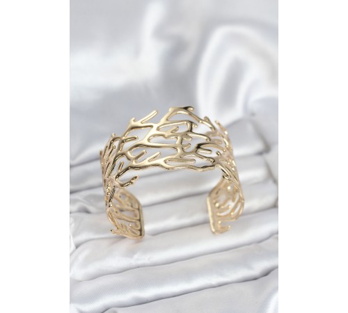 Pirinç Gold Renk Vintage Model Kadın Bileklik