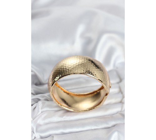 Pirinç Gold Renk Bombeli Vintage Kadın Bileklik