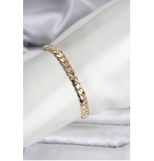 14K Gold Renk Kaplama Ezme Zincir Model Kadın Bileklik