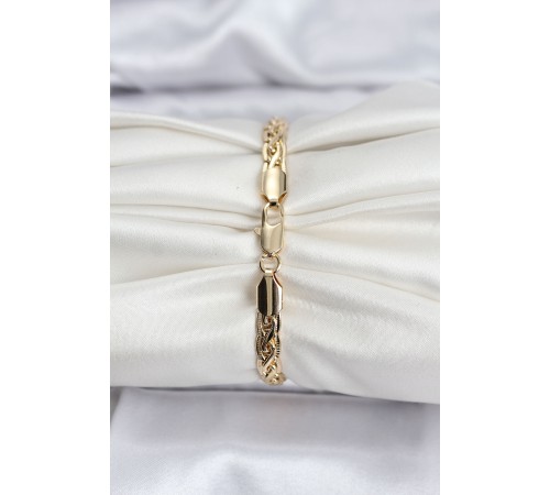 14K Gold Renk Kaplama Lazer Zincir Model CM Kadın Bileklik