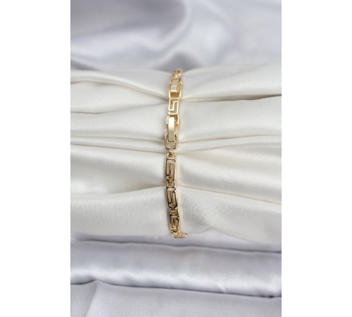 14K Gold Renk Kaplama Zirkon Taşlı Baget Model CM Kadın Bileklik