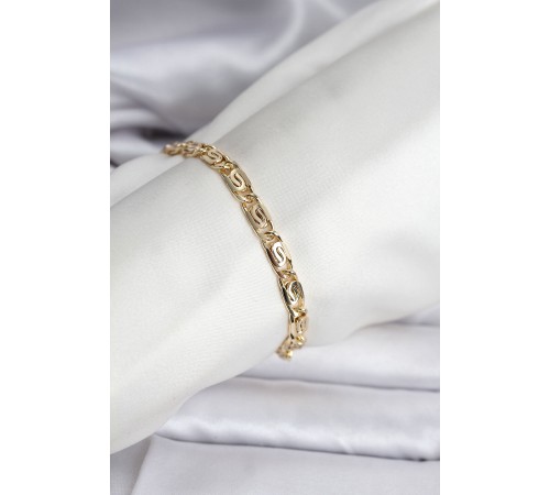 14K Gold Renk Kaplama Zincir Model CM Kadın Bileklik