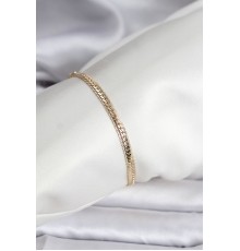 14K Gold Renk Kaplama Lazer Ezme Zincir Model CM Kadın Bileklik