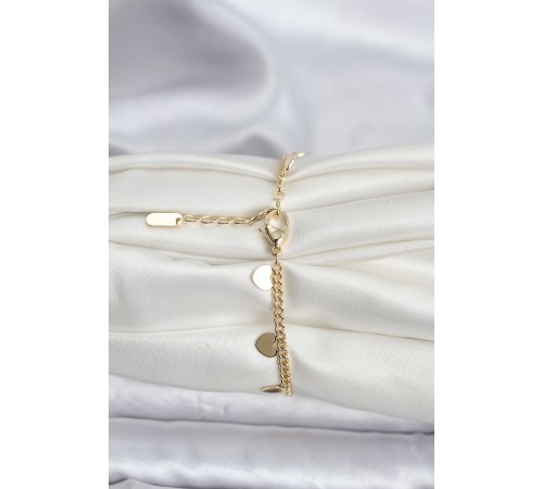 14K Gold Renk Kaplama Kalpli Model CM Kadın Bileklik