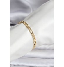 14K Gold Renk Kaplama Lazerli Zincir Model CM Kadın Bileklik