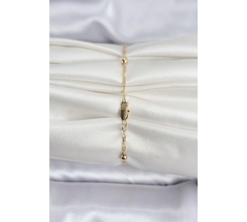 14K Gold Renk Kaplama Topçuklu Model CM Kadın Bileklik