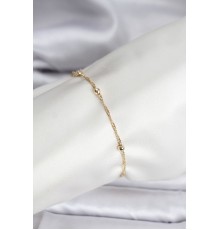 14K Gold Renk Kaplama Topçuklu Model CM Kadın Bileklik