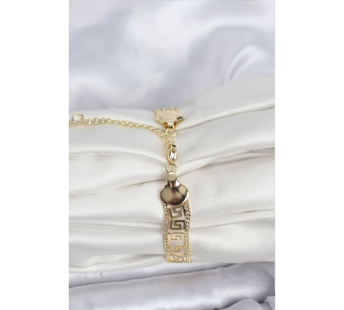 316L Çelik Gold Renk Labirent Model Kadın Bileklik