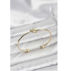 Düğüm Model Pirinç Gold Renk Kadın Bileklik