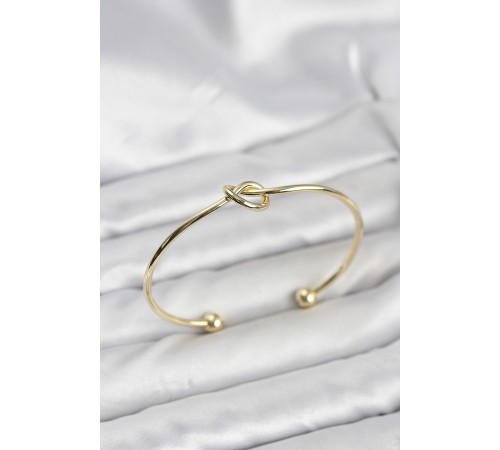 Düğüm Model Pirinç Gold Renk Kadın Bileklik