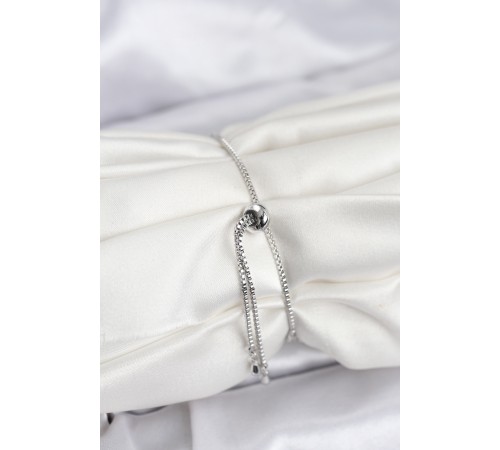 Göz Model Zirkon Taşlı Gümüş Renk Asansörlü Su Yolu Bileklik