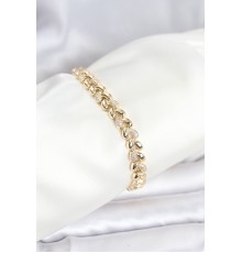 Pirinç Gold Renk VIP Seri Sarmal Damla Model Zirkon Taşlı Kadın Bileklik