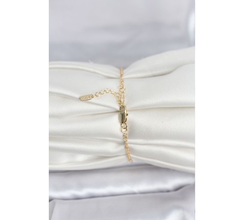 CM 14K Gold Renk Ezme Burgu Zincir Model Kadın Bileklik