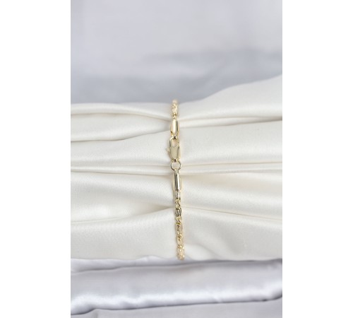 CM 14K Gold Renk Burgu Zincirli Model Kadın Bileklik