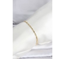 CM 14K Gold Renk Burgu Zincirli Model Kadın Bileklik