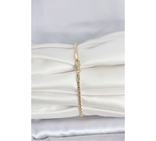 CM 14K Gold Renk Burgulu Zincir Model Kadın Bileklik