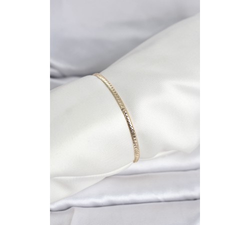 CM 14K Gold Renk Yassı Zincir Model Kadın Bileklik