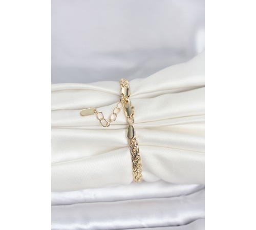 CM 14K Gold Renk Sarmal Zincir Model Kadın Bileklik