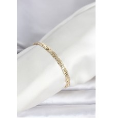 CM 14K Gold Renk Ezme Sarmal Zincir Model Kadın Bileklik