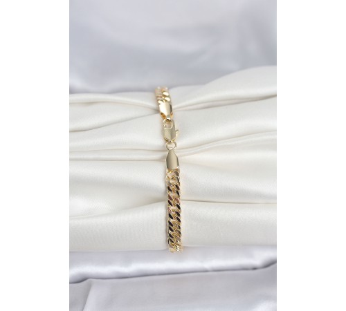 CM 14K Gold Renk Kalın Zincir Model Kadın Bileklik