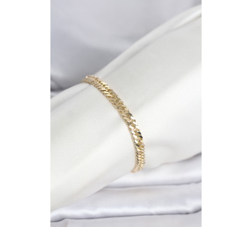 CM 14K Gold Renk Kalın Zincir Model Kadın Bileklik