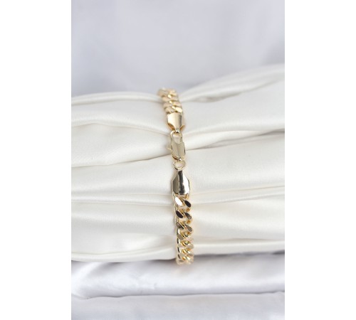 CM 14K Gold Renk Ezme Kalın Zincir Model Kadın Bileklik