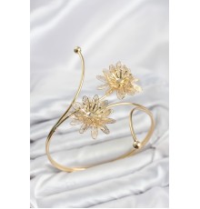 Pazu Bileklik Gold Renk Pirinç Lotus Model