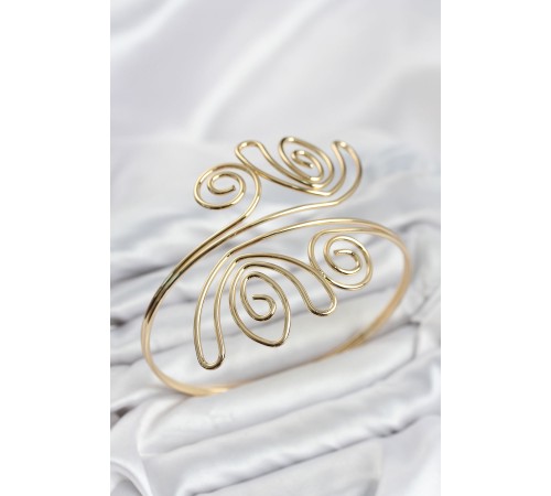 Pazu Bileklik Gold Renk Pirinç Bohem Model