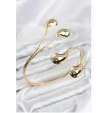 Pazu Bileklik Gold Renk Pirinç Damla Model